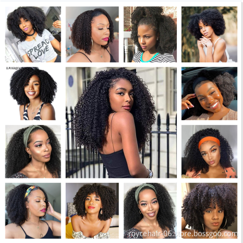 Factory Hot Sale Brazilian Human Virgin Hair Afro Kinky Curly Hair  Frontal Closure
